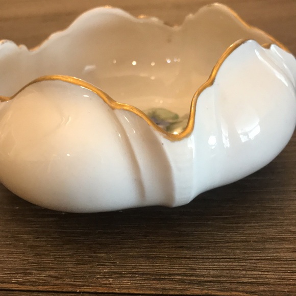 Vintage hand painted floral bowls keepsake what not dishes two signed R Allen - Picture 14 of 14